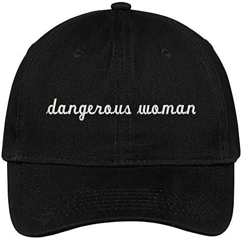Trendy Apparel Shop Dangerous Woman Embroidered Soft Low Profile Cotton Cap Dad Hat