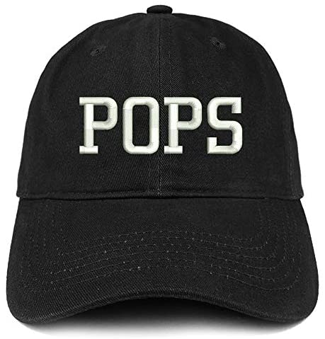 Trendy Apparel Shop POPS Embroidered Soft Crown 100% Brushed Cotton Cap