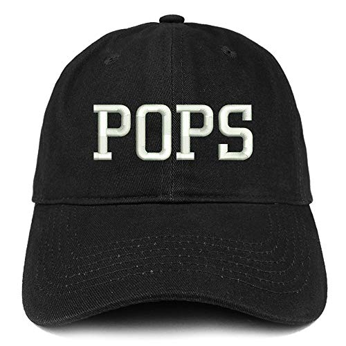 Trendy Apparel Shop POPS Embroidered Soft Crown 100% Brushed Cotton Cap
