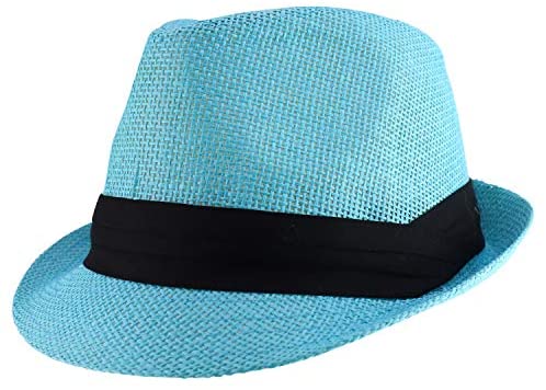 Trendy Apparel Shop Kid's Small Size Paper Woven Straw Summer Fedora
