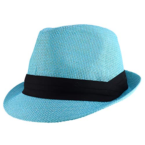 Trendy Apparel Shop Kid's Small Size Paper Woven Straw Summer Fedora