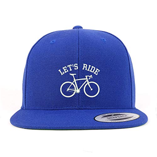 Trendy Apparel Shop Let's Ride Embroidered Flat Bill Snapback Cap