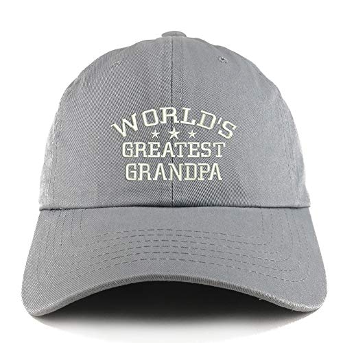 Trendy Apparel Shop World's Greatest Grandpa Solid Adjustable Unstructured Hat