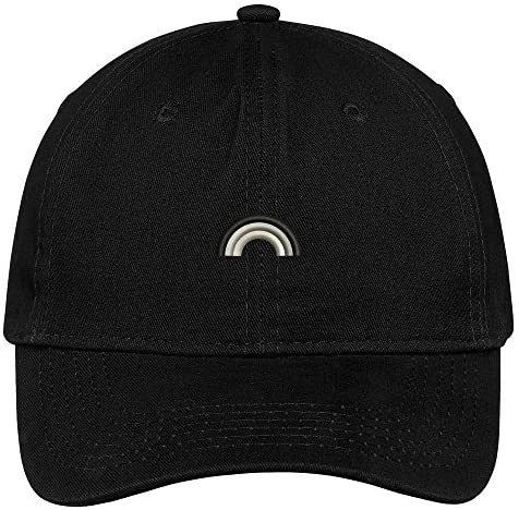 Trendy Apparel Shop Gray Rainbow Embroidered Soft Low Profile Cotton Cap Dad Hat