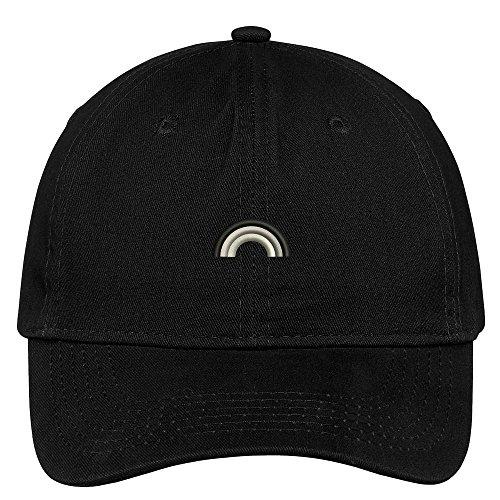 Trendy Apparel Shop Gray Rainbow Embroidered Soft Low Profile Cotton Cap Dad Hat
