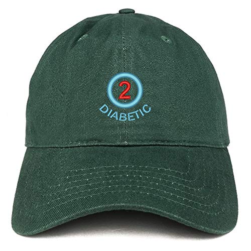 Trendy Apparel Shop Type Two Diabetic Embroidered Brushed Cotton Cap