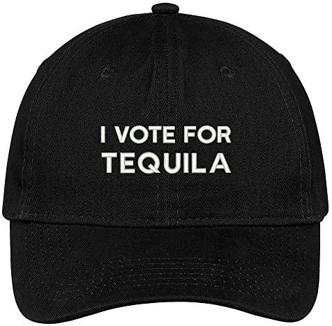 Trendy Apparel Shop I Vote for Tequila Embroidered Low Profile Cotton Cap Dad Hat