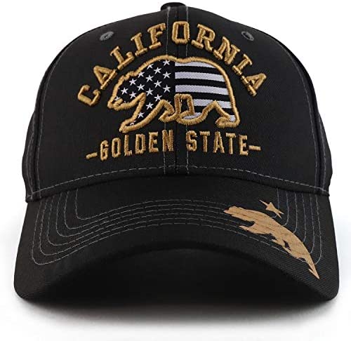 Trendy Apparel Shop California Golden State Bear 3D Embroidered Baseball Cap