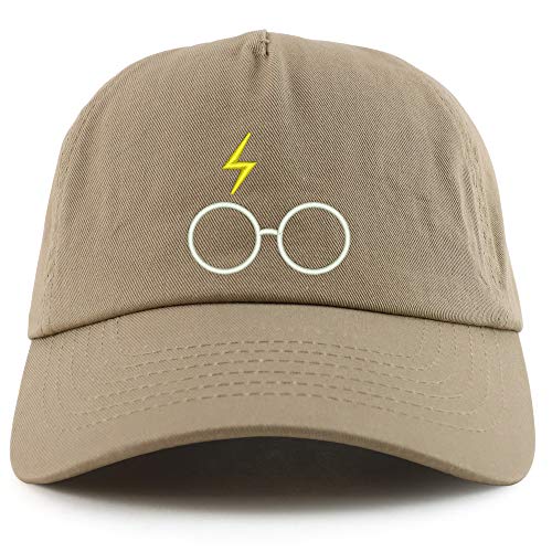 Trendy Apparel Shop Harry Glasses Embroidered 5 Panel Unstructured Soft Crown Baseball Cap
