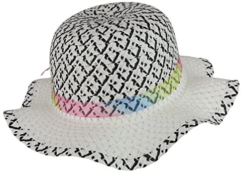 Trendy Apparel Shop Girl's Multi Color Straw Tea Party Sun Hat