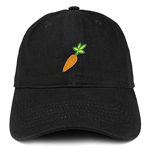 Trendy Apparel Shop Carrot Embroidered Soft Crown 100% Brushed Cotton Cap