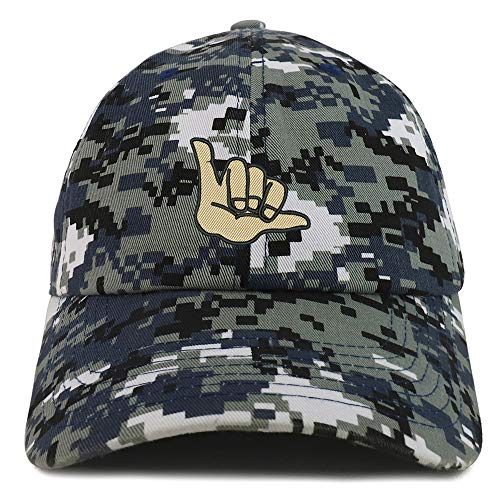 Trendy Apparel Shop Hang Loose Embroidered Soft Crown 100% Brushed Cotton Cap