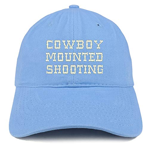 Trendy Apparel Shop Cowboy Mounted Shooting Soft Crown 100% Brushed Cotton Cap