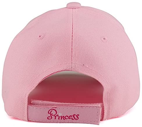 Trendy Apparel Shop Youth Size Girl's 3D Princess Swirl Embroidery Structured Baseball Cap