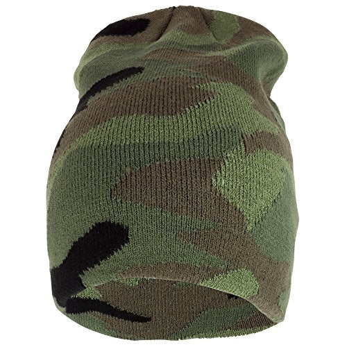 Trendy Apparel Shop Camouflage Print Long Winter Warm Beanie Cap