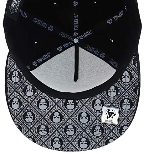 Trendy Apparel Shop Rubber Three Skulls 5 Panel Flatbill Snapback Cap