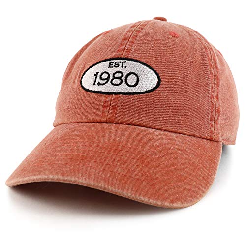 Trendy Apparel Shop 40th Birthday Established 1981 Washed Cotton Adjustable Cap