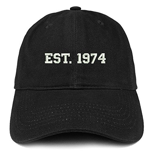 Trendy Apparel Shop EST 1974 Embroidered - 47th Birthday Gift Soft Cotton Baseball Cap