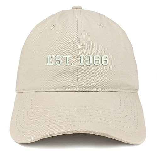 Trendy Apparel Shop EST 1966 Embroidered - 55th Birthday Gift Soft Cotton Baseball Cap