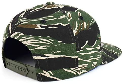 Trendy Apparel Shop Camo Patterned 5 Panel Structured Flatbill Snapback Cap