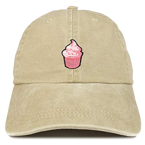 Trendy Apparel Shop Cupcake Patch Pigment Dyed Washed Baseball Cap