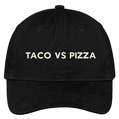 Trendy Apparel Shop Taco Vs Pizza Embroidered Brushed Cotton Adjustable Cap Dad Hat