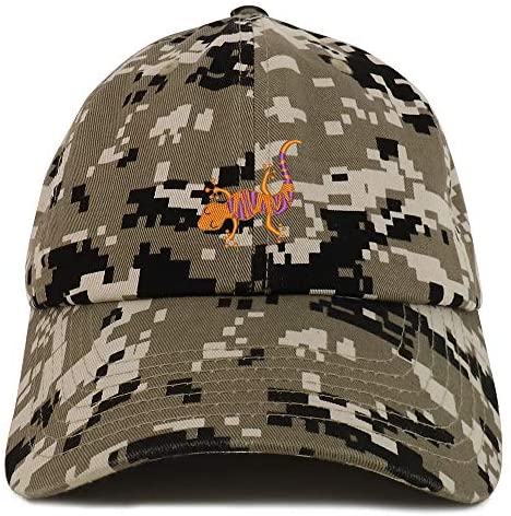Trendy Apparel Shop Lizard Embroidered Soft Crown 100% Brushed Cotton Cap