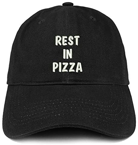 Trendy Apparel Shop Rest in Pizza Embroidered Soft Cotton Dad Hat