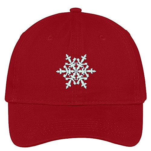 Trendy Apparel Shop Snowflake Embroidered Christmas Themed Cotton Baseball Cap
