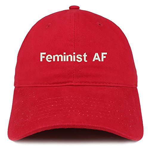 Trendy Apparel Shop Feminist AF Embroidered Soft Low Profile Adjustable Cotton Cap