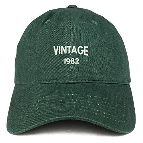 Trendy Apparel Shop Small Vintage 1982 Embroidered 39th Birthday Adjustable Cotton Cap