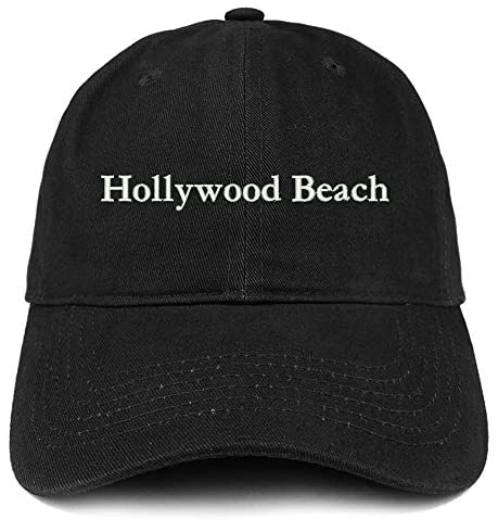 Trendy Apparel Shop Hollywood Beach Embroidered Brushed Cotton Cap