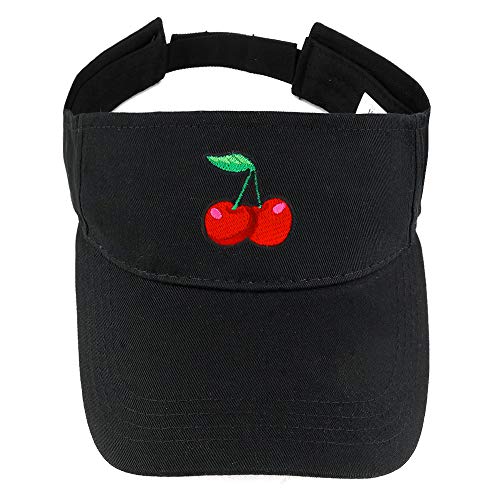 Trendy Apparel Shop Cherry Patch Cotton Summer Visor Cap