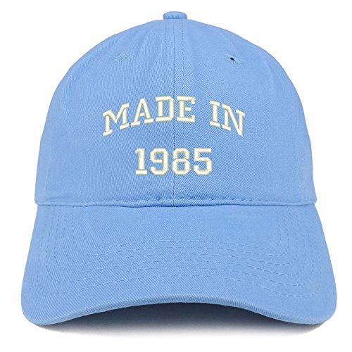 Trendy Apparel Shop Made in 1985 Text Embroidered 36th Birthday Brushed Cotton Cap