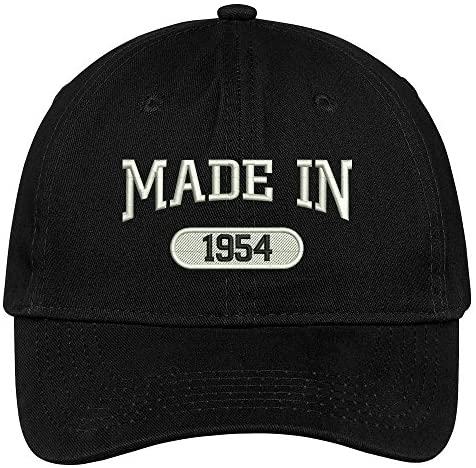 Trendy Apparel Shop 65th Birthday - Made in 1954 Embroidered Low Profile Cotton Baseball Cap