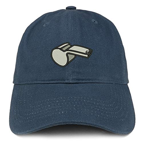 Trendy Apparel Shop Referee Whistle Blower Soft Crown 100% Brushed Cotton Cap