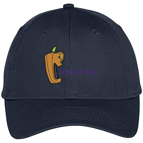Trendy Apparel Shop Trick Or Beer Embroidered Halloween Theme Adjustable Baseball Cap