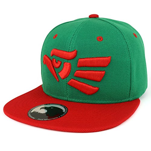 Trendy Apparel Shop Mexican Cara Cara Eagle 3D Embroidered Flatbill Snapback Cap