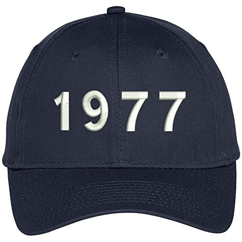 Trendy Apparel Shop 1977 Birth Year Embroidered Baseball Cap