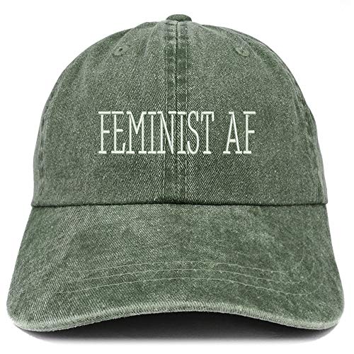 Trendy Apparel Shop Feminist AF Embroidered Cotton Adjustable Washed Cap