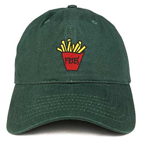 Trendy Apparel Shop Fries Embroidered Soft Crown 100% Brushed Cotton Cap