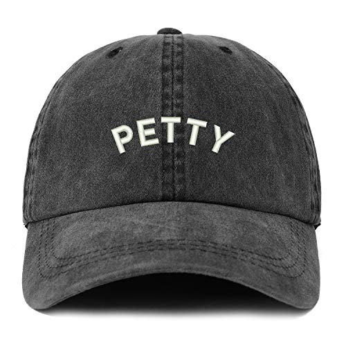 Trendy Apparel Shop XXL Petty Embroidered Unstructured Washed Pigment Dyed Baseball Cap