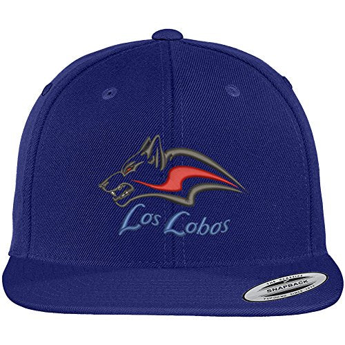 Trendy Apparel Shop Los Lobos Embroidered Flat Bill Snapback Baseball Cap
