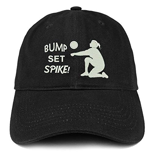 Trendy Apparel Shop Bump Set Spike Volleyball Embroidered Brushed Cotton Cap