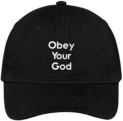 Trendy Apparel Shop Obey Your God Embroidered Brushed 100% Cotton Baseball Cap