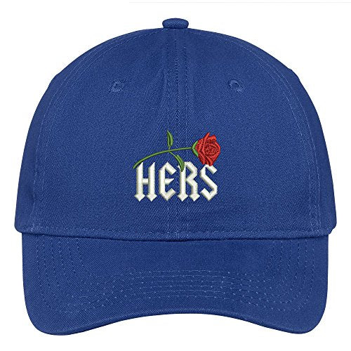 Trendy Apparel Shop Hers Rose Embroidered Low Profile Soft Cotton Brushed Baseball Cap