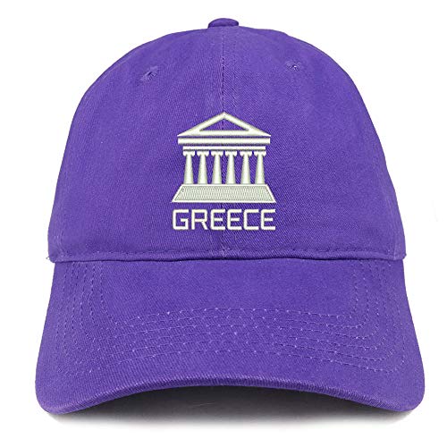 Trendy Apparel Shop Greece Embroidered Soft Crown 100% Brushed Cotton Cap