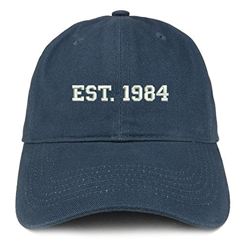 Trendy Apparel Shop EST 1984 Embroidered - 37th Birthday Gift Soft Cotton Baseball Cap