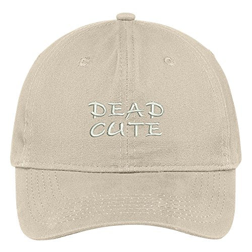 Trendy Apparel Shop Dead Cute Embroidered 100% Quality Brushed Cotton Baseball Cap