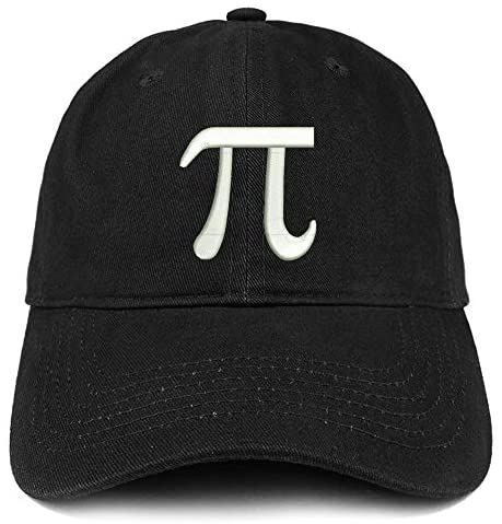 Trendy Apparel Shop Pi Day Symbol Embroidered Soft Crown 100% Brushed Cotton Cap